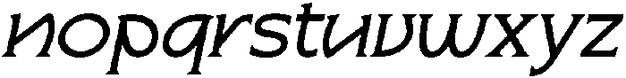 Wakorin Italic otf (400) Font LOWERCASE
