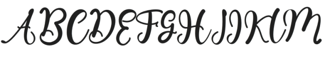 Waldine Script Regular otf (400) Font UPPERCASE