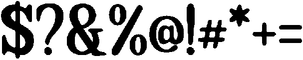 Walds Misery otf (400) Font OTHER CHARS