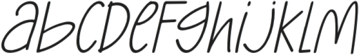 WalkDays-Italic otf (400) Font LOWERCASE