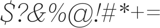 Warkat Extralight Italic otf (200) Font OTHER CHARS