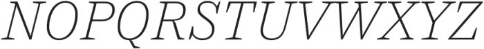 Warkat Extralight Italic otf (200) Font UPPERCASE