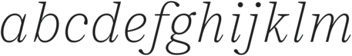 Warkat Extralight Italic otf (200) Font LOWERCASE