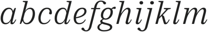 Warkat Light Italic otf (300) Font LOWERCASE