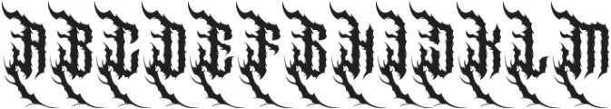 Wasted World Blackletter Metal otf (900) Font UPPERCASE