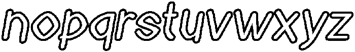 Wavag OutLine otf (400) Font LOWERCASE