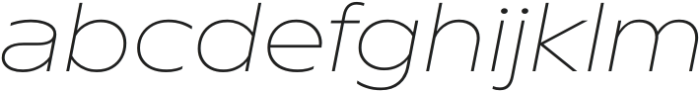 Waveer Thin Italic otf (100) Font LOWERCASE