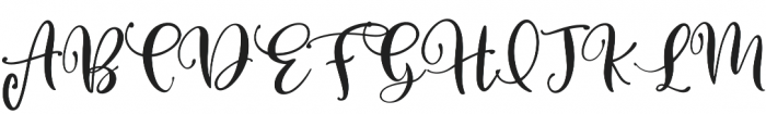 Way to the Heart otf (400) Font UPPERCASE