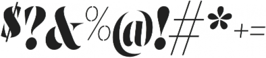 Wayfinder Stencil CF Extra Bold Italic otf (700) Font OTHER CHARS