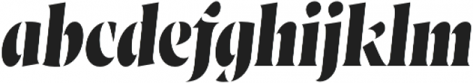 Wayfinder Stencil CF Extra Bold Italic otf (700) Font LOWERCASE