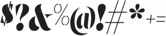 Wayfinder Stencil CF Heavy Italic otf (800) Font OTHER CHARS