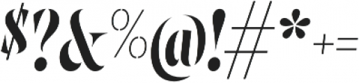 Wayfinder Stencil CF Thin Italic otf (100) Font OTHER CHARS