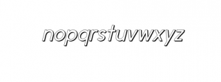 Walk Man Shadow Italic.otf Font LOWERCASE