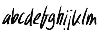 Wandering Pencil Italic Font LOWERCASE