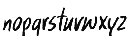 Wandering Pencil Italic Font LOWERCASE