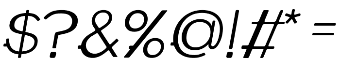 WABECO Italic Font OTHER CHARS