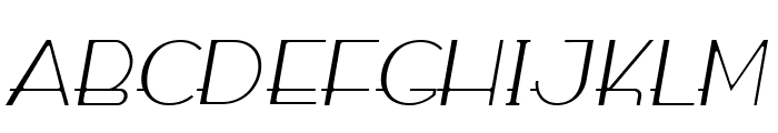 WABECO Thin Italic Font UPPERCASE