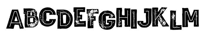 Wagoon Bold Inline Grunge Font LOWERCASE