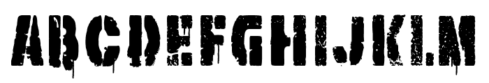War Machine Stencil Font UPPERCASE