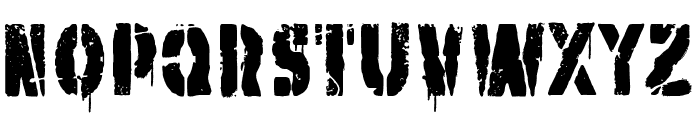 War Machine Stencil Font LOWERCASE