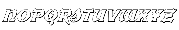 War Priest 3D Italic Font UPPERCASE