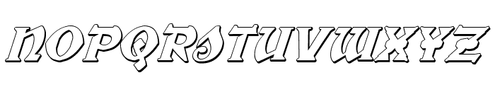 War Priest 3D Italic Font LOWERCASE