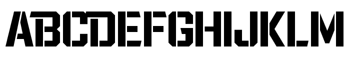 Wargate Normal-Regular Font UPPERCASE