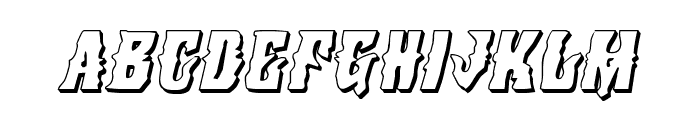 Warlock's Ale 3D Italic Font UPPERCASE