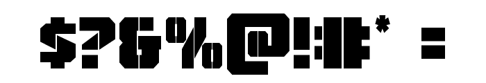 Warp Thruster Condensed Font OTHER CHARS