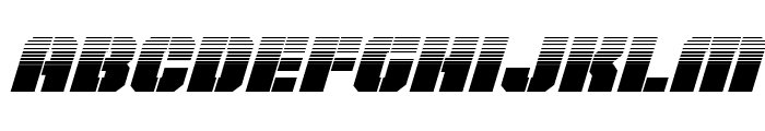 Warp Thruster Half-Tone Italic Font LOWERCASE
