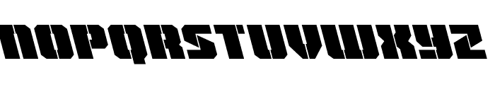 Warp Thruster Leftalic Font LOWERCASE