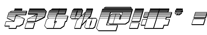 Warp Thruster Platinum Italic Font OTHER CHARS