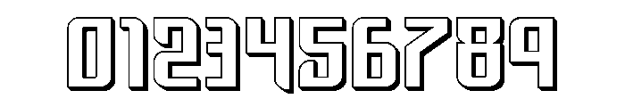 Warriatron 3D Straight Font OTHER CHARS