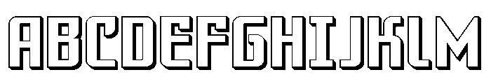 Warriatron 3D Straight Font UPPERCASE