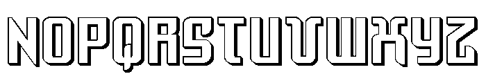 Warriatron 3D Straight Font UPPERCASE