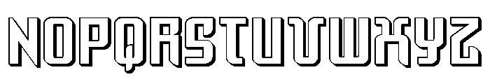 Warriatron 3D Straight Font LOWERCASE