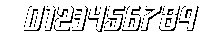 Warriatron 3D Font OTHER CHARS