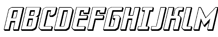 Warriatron 3D Font UPPERCASE