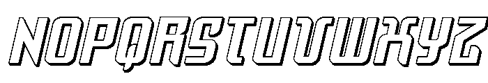 Warriatron 3D Font LOWERCASE