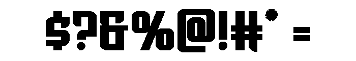 Warriatron Bold Straight Font OTHER CHARS