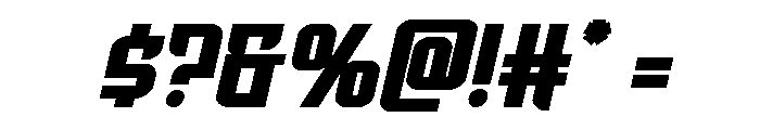 Warriatron Bold Font OTHER CHARS