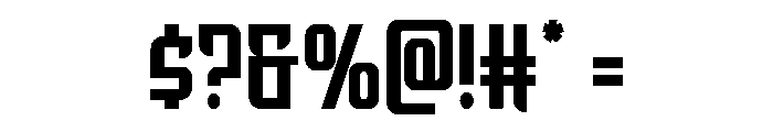 Warriatron Condensed Straight Font OTHER CHARS