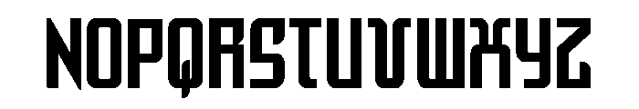 Warriatron Condensed Straight Font UPPERCASE