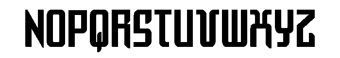 Warriatron Condensed Straight Font LOWERCASE