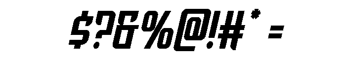 Warriatron Condensed Font OTHER CHARS