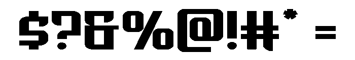Warriatron Expanded Straight Font OTHER CHARS