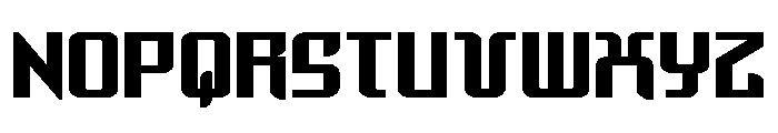 Warriatron Expanded Straight Font LOWERCASE
