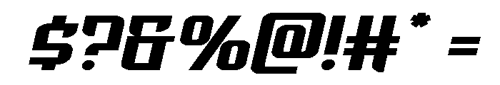 Warriatron Expanded Font OTHER CHARS