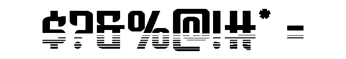 Warriatron Halftone Straight Font OTHER CHARS
