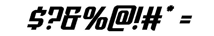 Warriatron Italic Font OTHER CHARS